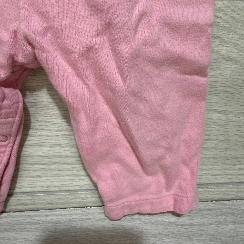 CARTER'S Overalls Pink Embroidered Cat Size M/19-22lbs 100% Cotton‎ Vintage